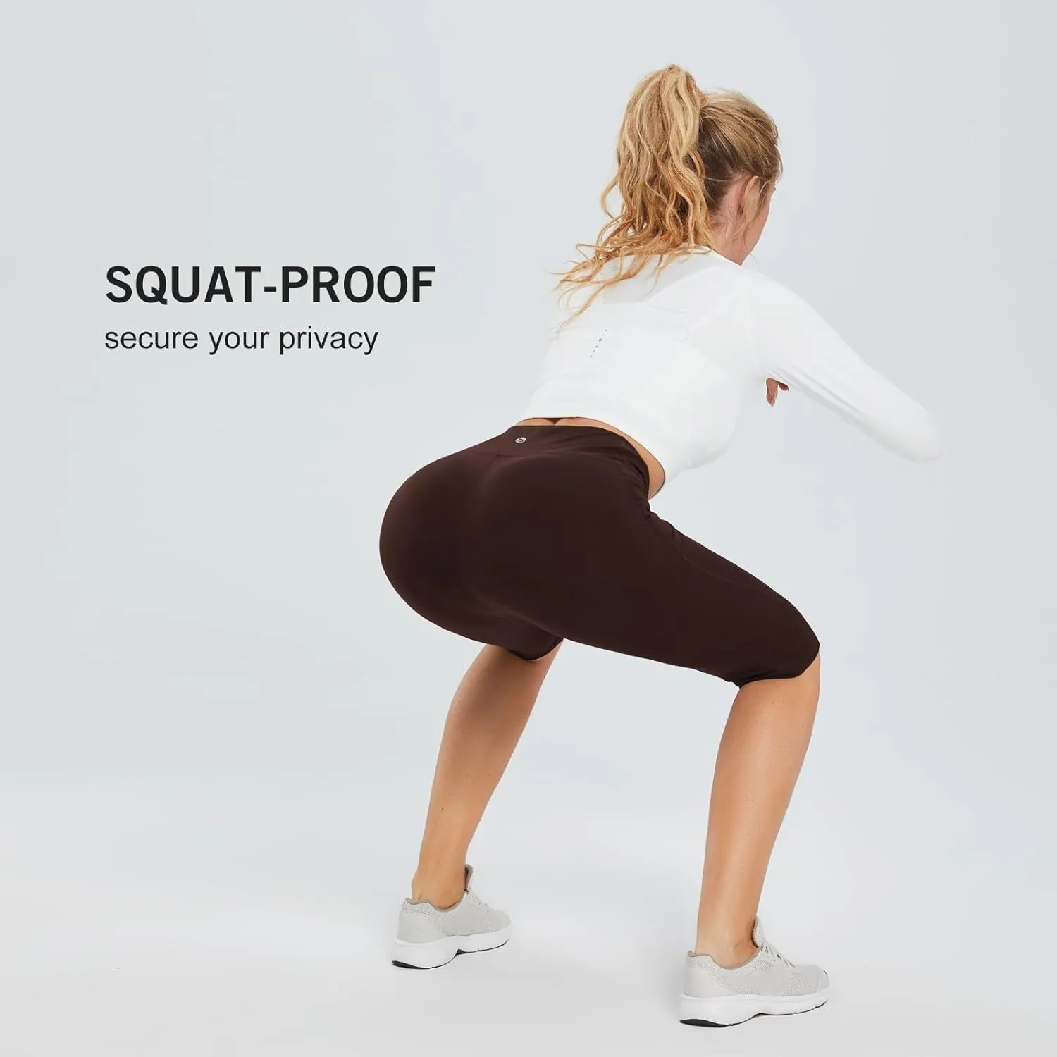baleaf Women's Capri Leggings with Pockets High Waisted Knee Length Capris Stretch for Casual Yoga Pants Workout Exercise
