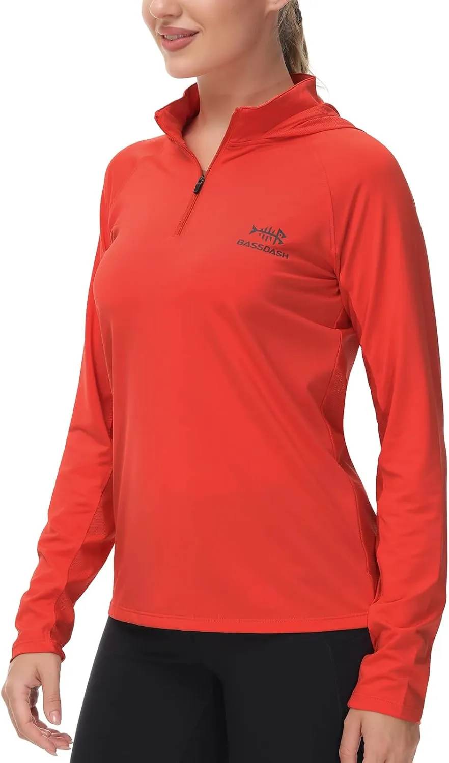 BASSDASH Womens UPF 50  Performance Hoodie Long Sleeve UV Fishing Hiking Shirt