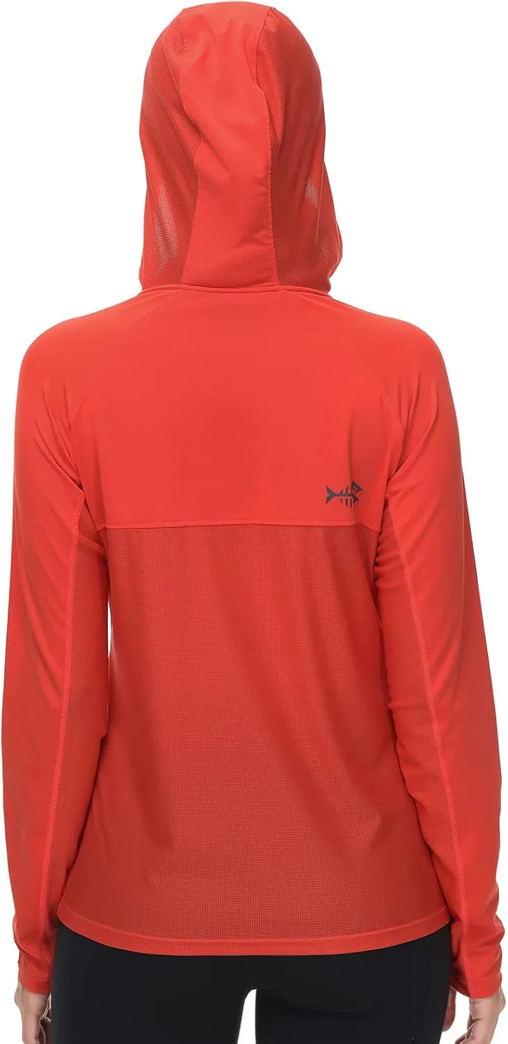 BASSDASH Womens UPF 50  Performance Hoodie Long Sleeve UV Fishing Hiking Shirt