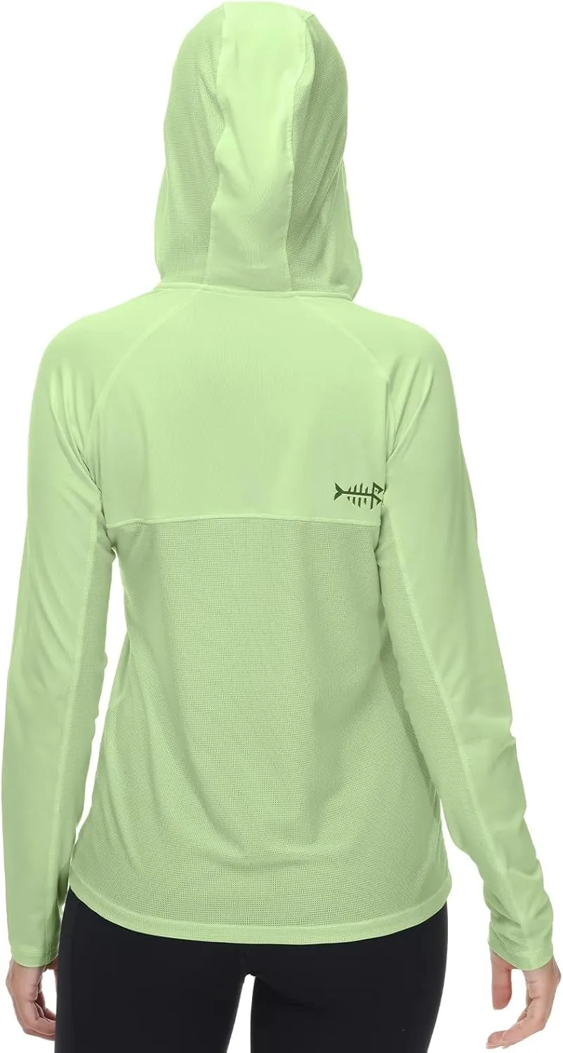 BASSDASH Womens UPF 50  Performance Hoodie Long Sleeve UV Fishing Hiking Shirt