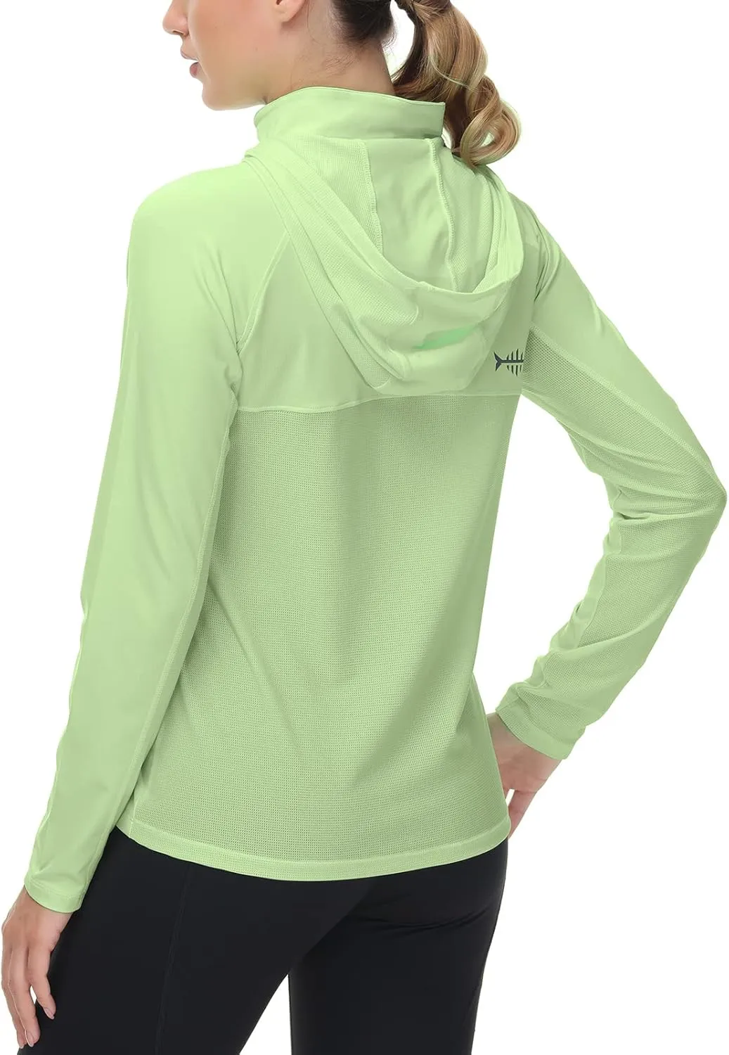 BASSDASH Womens UPF 50  Performance Hoodie Long Sleeve UV Fishing Hiking Shirt