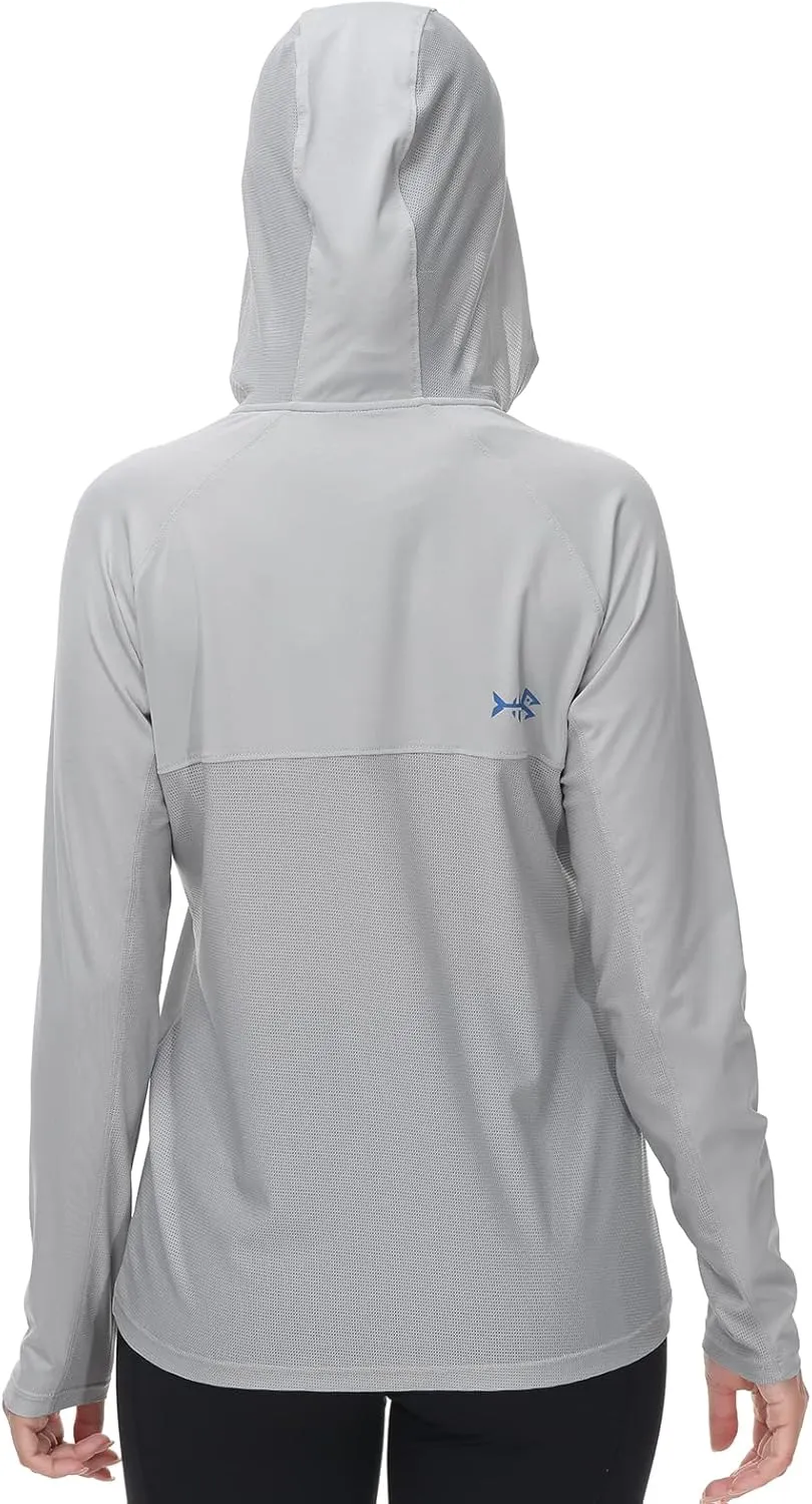 BASSDASH Womens UPF 50  Performance Hoodie Long Sleeve UV Fishing Hiking Shirt