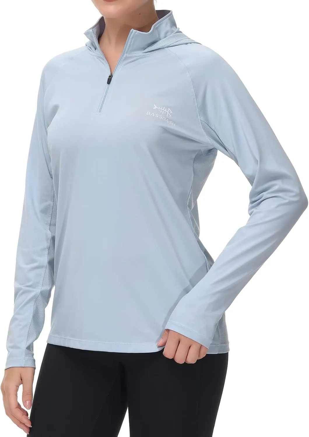 BASSDASH Womens UPF 50  Performance Hoodie Long Sleeve UV Fishing Hiking Shirt
