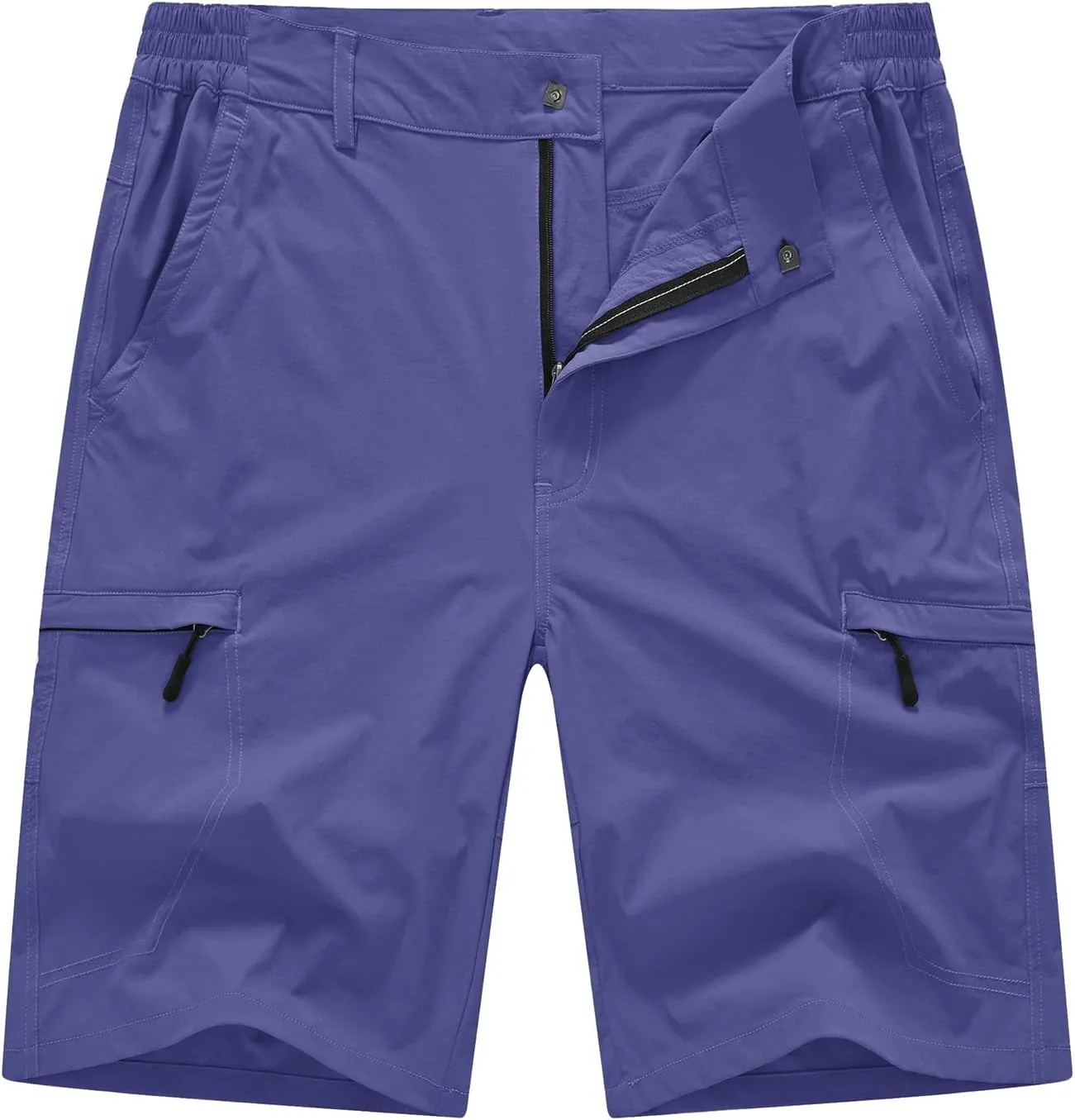 BASUDAM Men's Cargo Hiking Shorts Stretch Quick Dry Lightweight Work Shorts 6 Pockets for Camping Travel