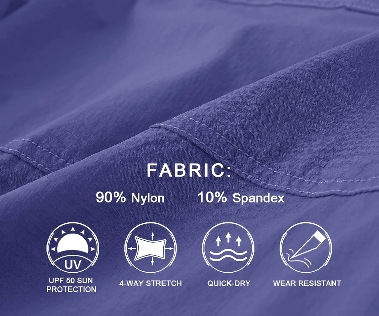 BASUDAM Men's Cargo Hiking Shorts Stretch Quick Dry Lightweight Work Shorts 6 Pockets for Camping Travel