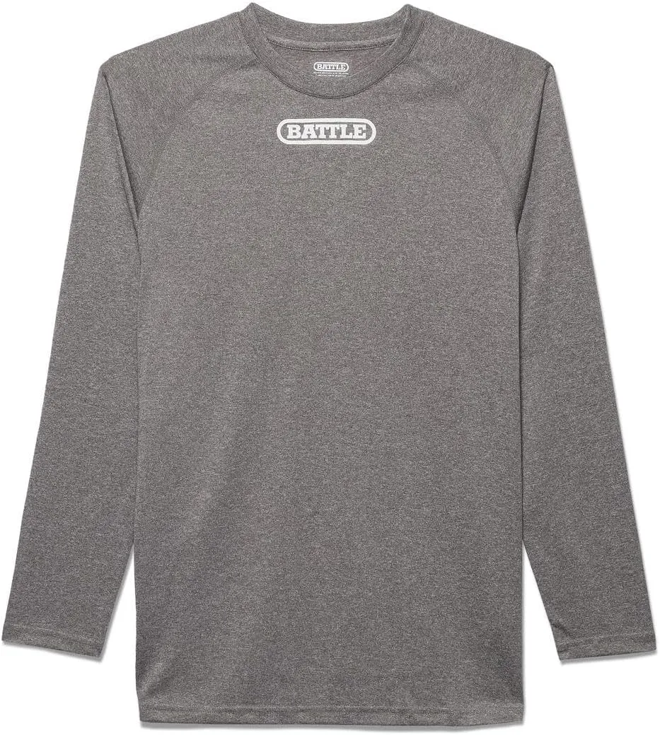 Battle Sports Dry-Fit Moisture Wicking Active Athletic Performance Long-Sleeve T-Shirt for Adults & Kids