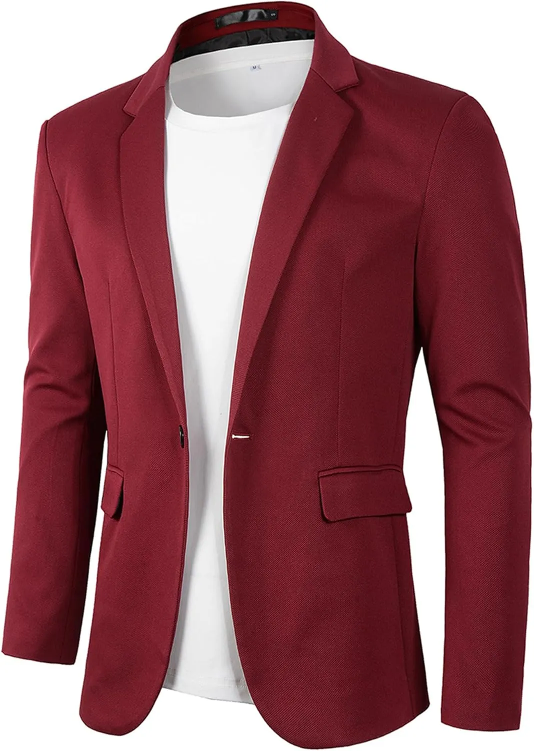 Beninos Men's Casual Blazer Suit Jackets Lightweight Sports Coats One Button