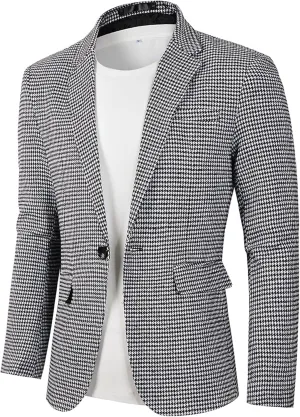 Beninos Men's Casual Blazer Suit Jackets Lightweight Sports Coats One Button