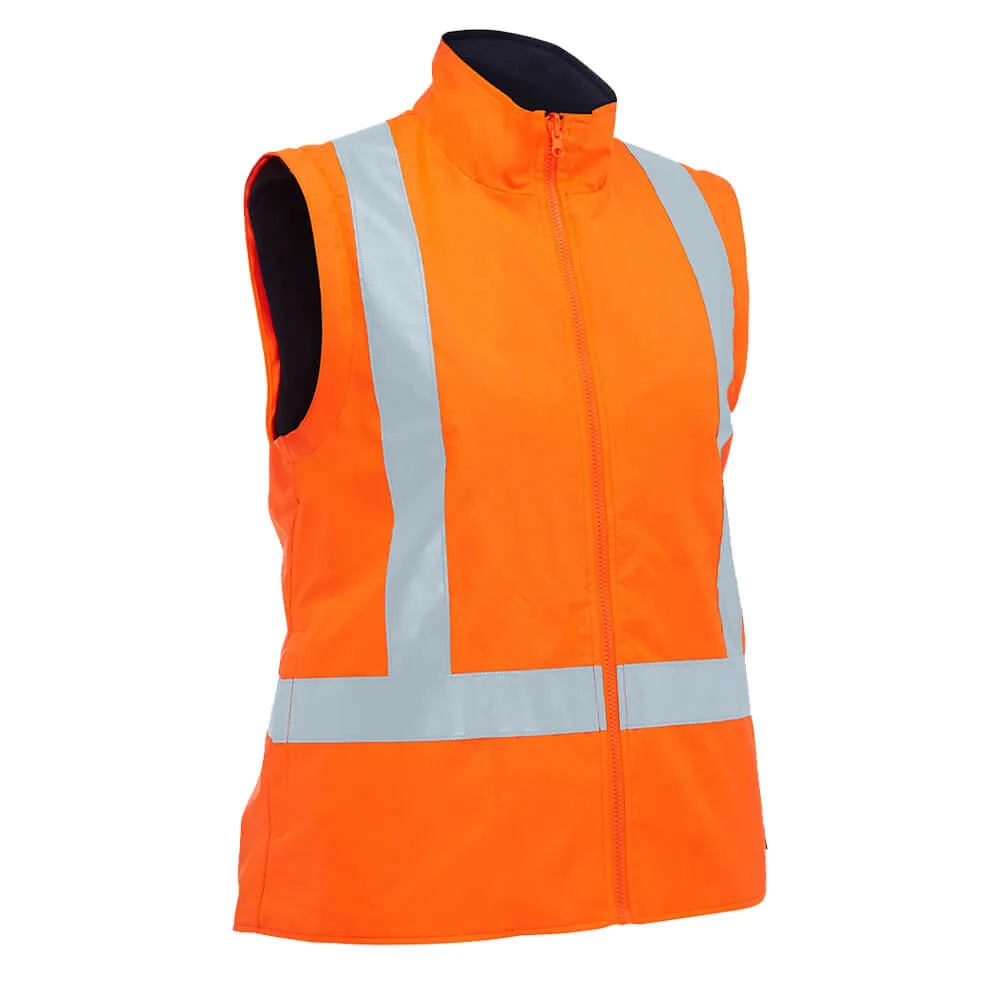 Bisley BKL6975 Women’s Taped Hi Vis 5 In 1 Rain Jacket Orange/Navy