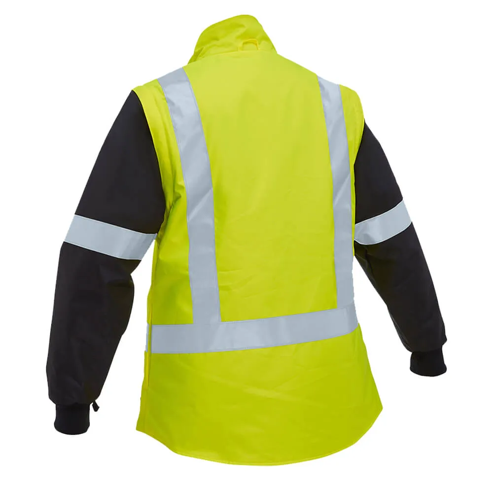 Bisley BKL6975 Women's Taped Hi Vis 5 In 1 Rain Jacket