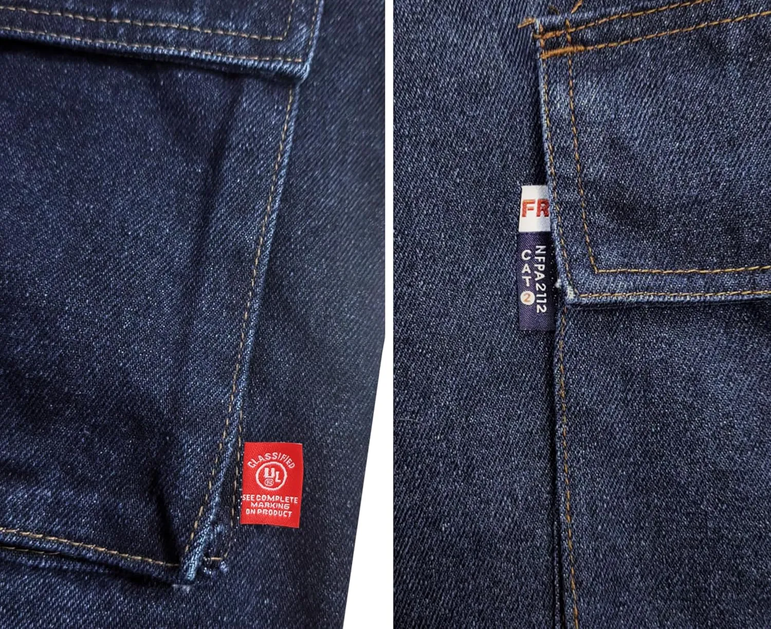 BOCOMAL FR Jeans Cargo Utility 8 Pockets Loose Fit Prewashed NFPA2112 CAT2 Flame Resistant/Fire Retardant Pants