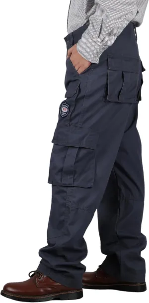 BOCOMAL FR Pants for Men Cargo Pockets Flame Resistant/Fire Retardant Elastic Waist Water & Oil Repellent Finish