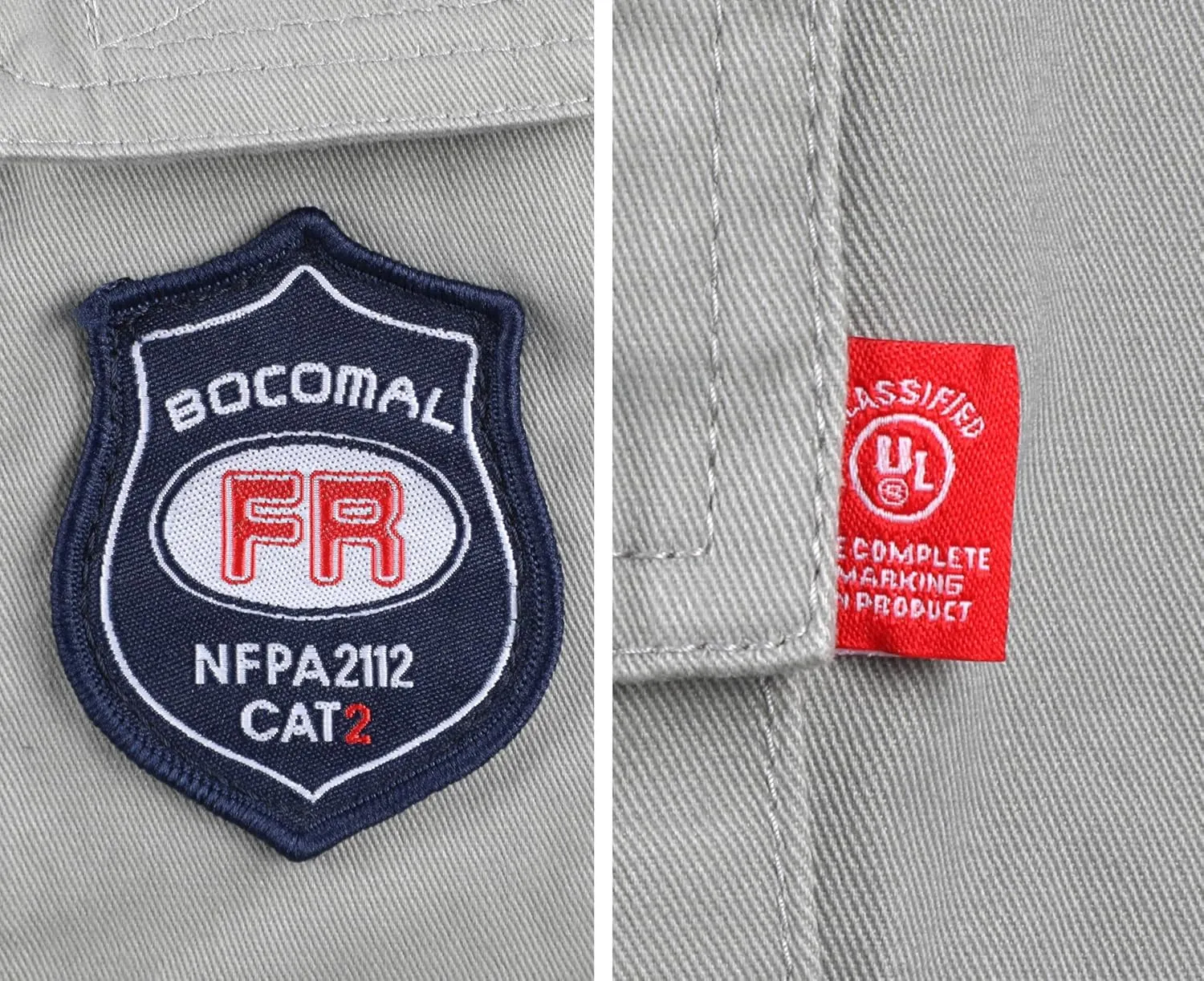 BOCOMAL FR Pants for Men Cargo Pockets Flame Resistant/Fire Retardant Elastic Waist Water & Oil Repellent Finish