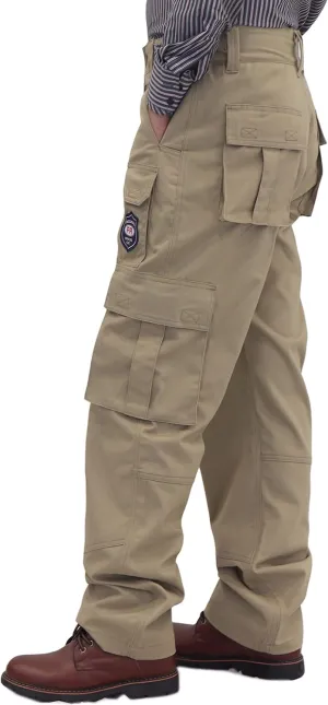 BOCOMAL FR Pants for Men Cargo Pockets Flame Resistant/Fire Retardant Elastic Waist Water & Oil Repellent Finish