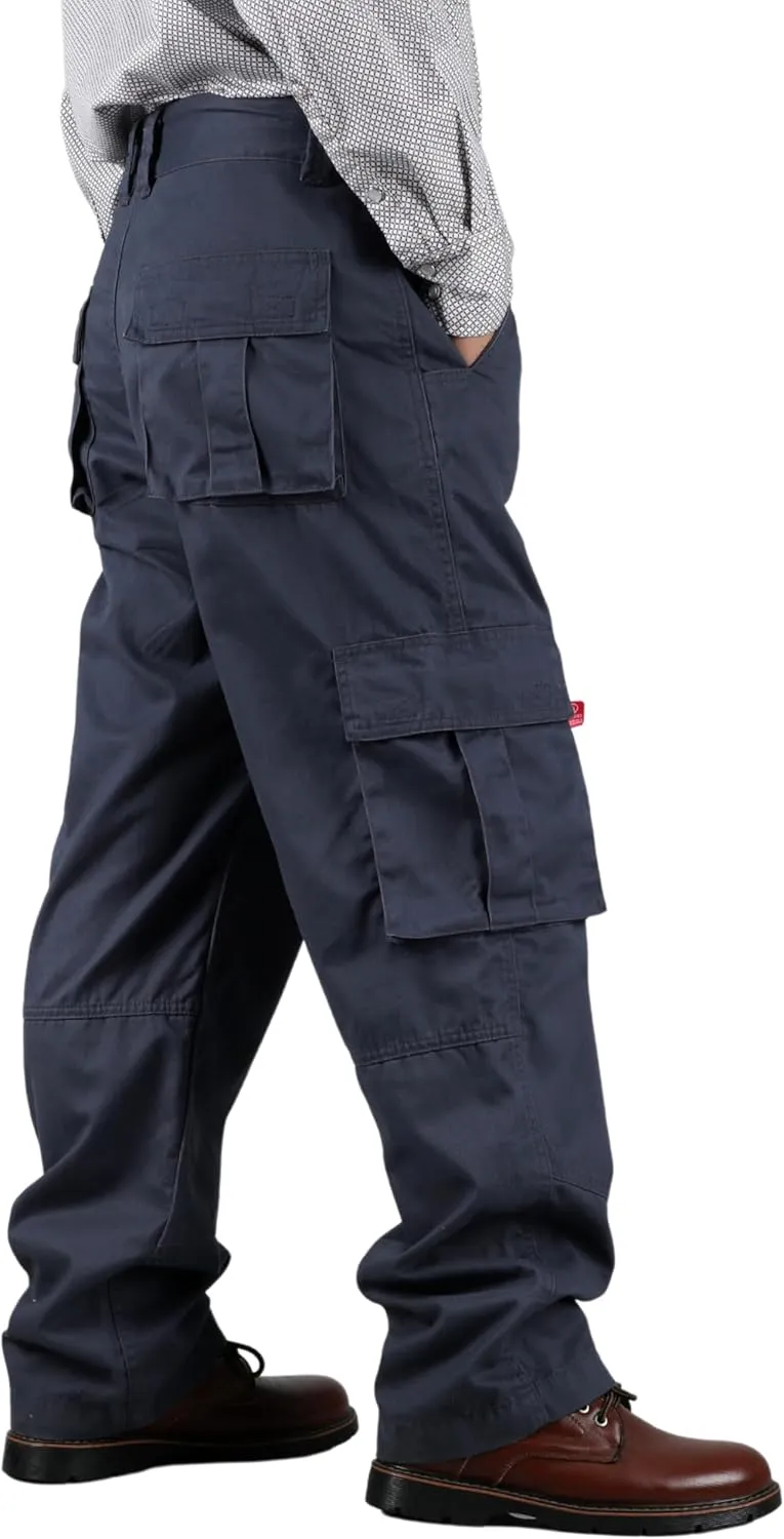 BOCOMAL FR Pants for Men Cargo Pockets Flame Resistant/Fire Retardant Elastic Waist Water & Oil Repellent Finish