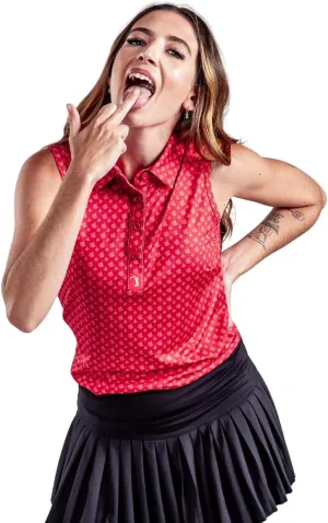 Bogey Bros Funny Golf Shirts for Women - Breathable Women's Golf Polo with No Sleeves - UPF 50, Moisture Wicking, and Tagless