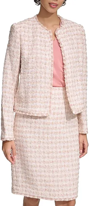 Calvin Klein Women's Fringe Shoulder Pad Blazer