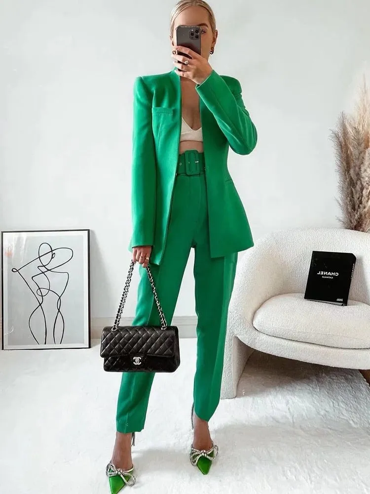 Carrie Blazer and Pant Set