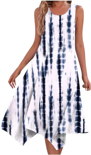 Ceboyel Womens Flowy Summer Dresses 2024 Floral Boho Sun Dress Sleeveless Tank Sundresses Trendy Beach Vacation Clothes