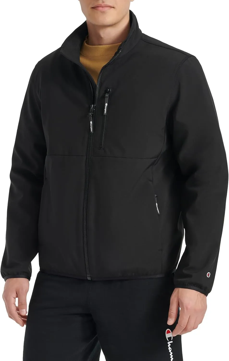 Champion Men's Lightweight Active Soft Shell Jacket with Stand Collar