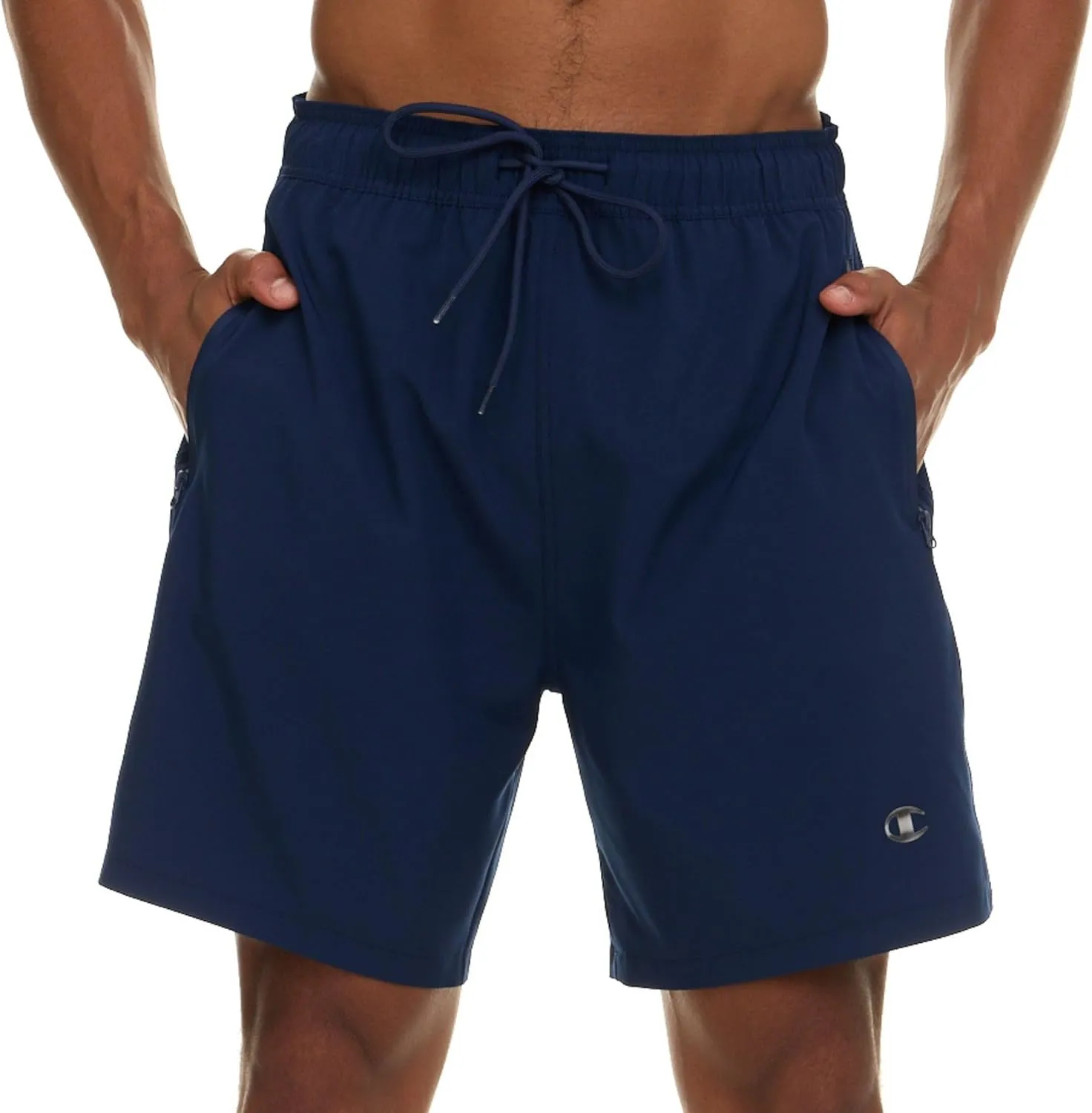 Champion Mens Swim Trunks with Compression Liner, 2 in 1 Mens Bathing Suit Shorts, 7 Inch Inseam Board Shorts for Swimming