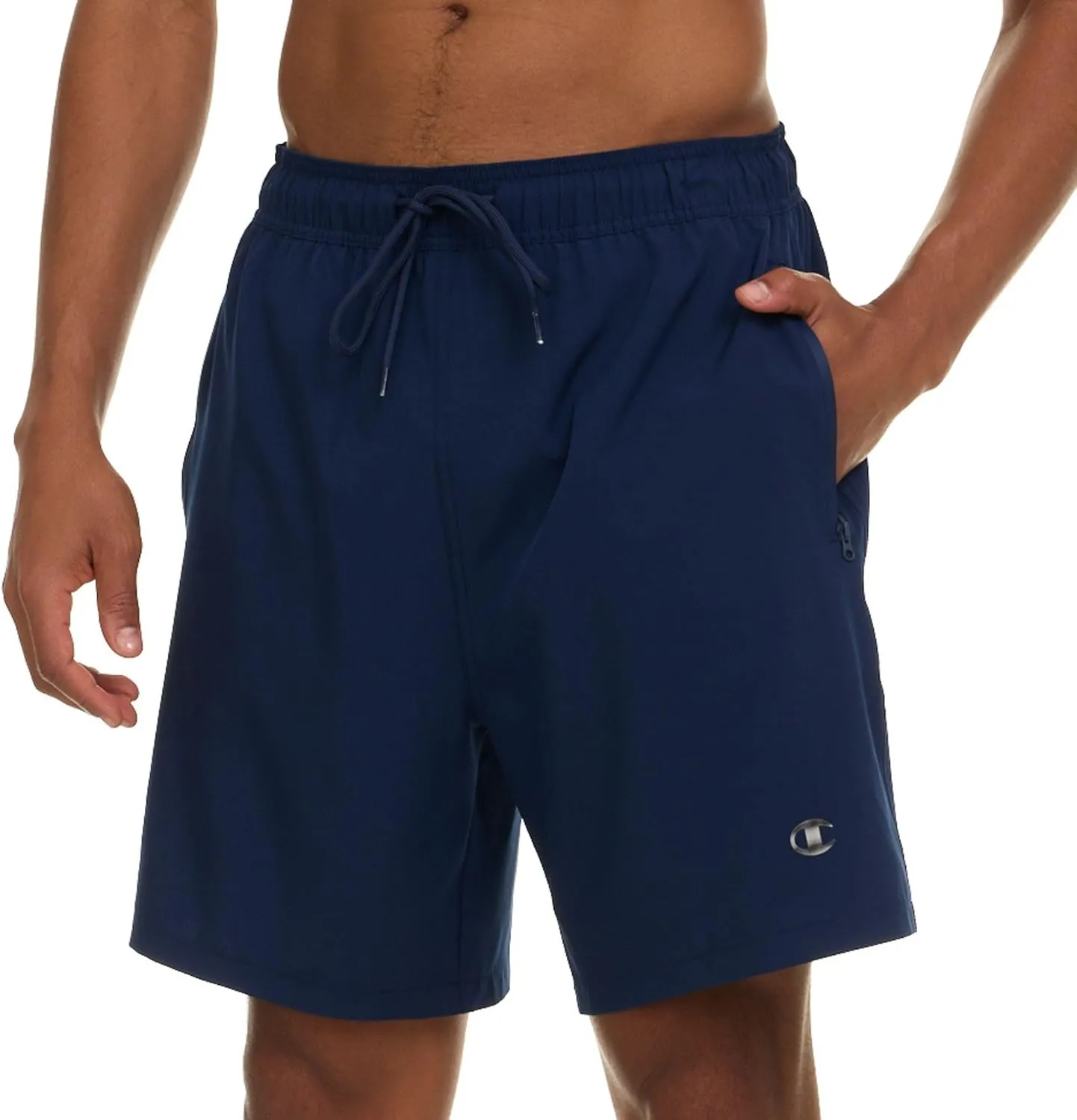 Champion Mens Swim Trunks with Compression Liner, 2 in 1 Mens Bathing Suit Shorts, 7 Inch Inseam Board Shorts for Swimming