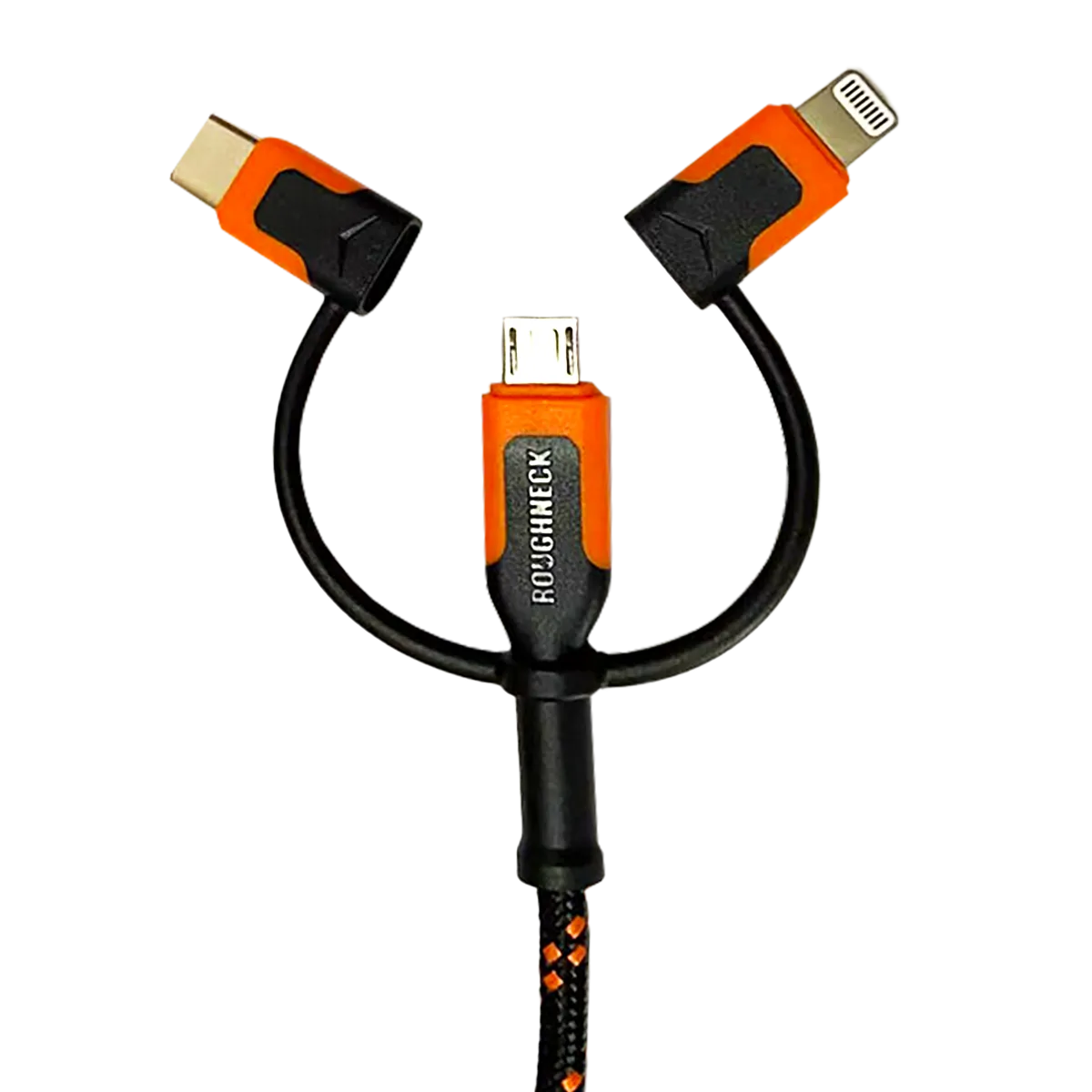 Charging Cable 3 in 1 Multi-Head USB to USB-C / Lightning / Micro USB 10FT 2.4 Amp - 4 Pieces Per Pack 24171
