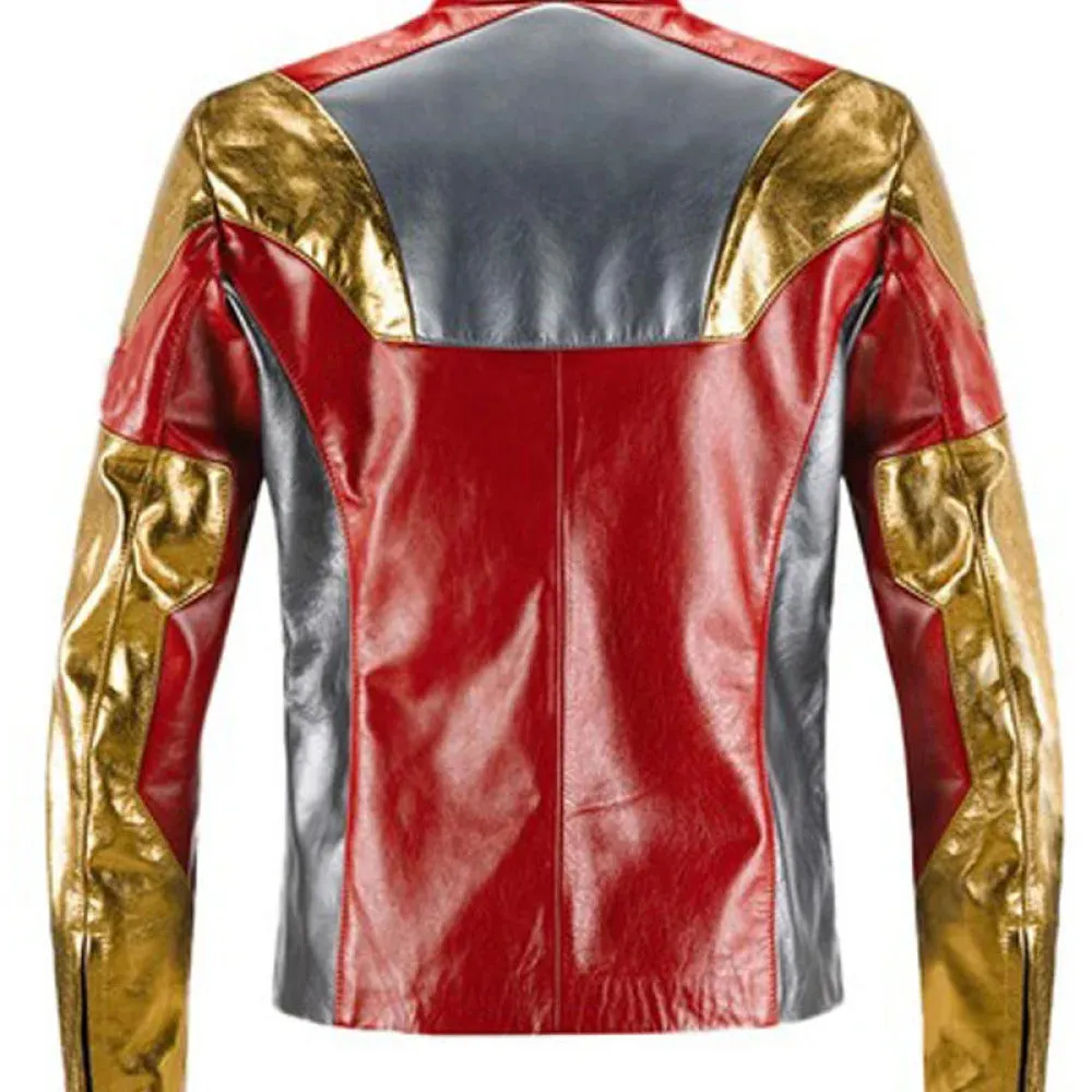 Classic Halloween Iron Man Leather Jacket
