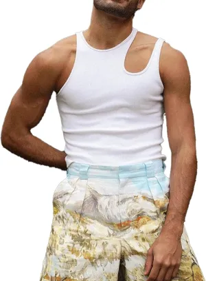 cloudmall Men's Summer Fashion Tank Tops Sexy Sleeveless T Shirts Punk Tee Vest Streetwear