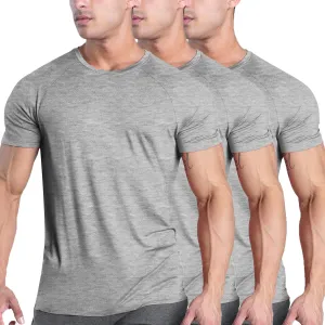 COOFANDY Men's 3 Pack Workout T Shirts Short Sleeve Gym Bodybuilding Muscle Shirt Base Layer Fitness Tee Tops