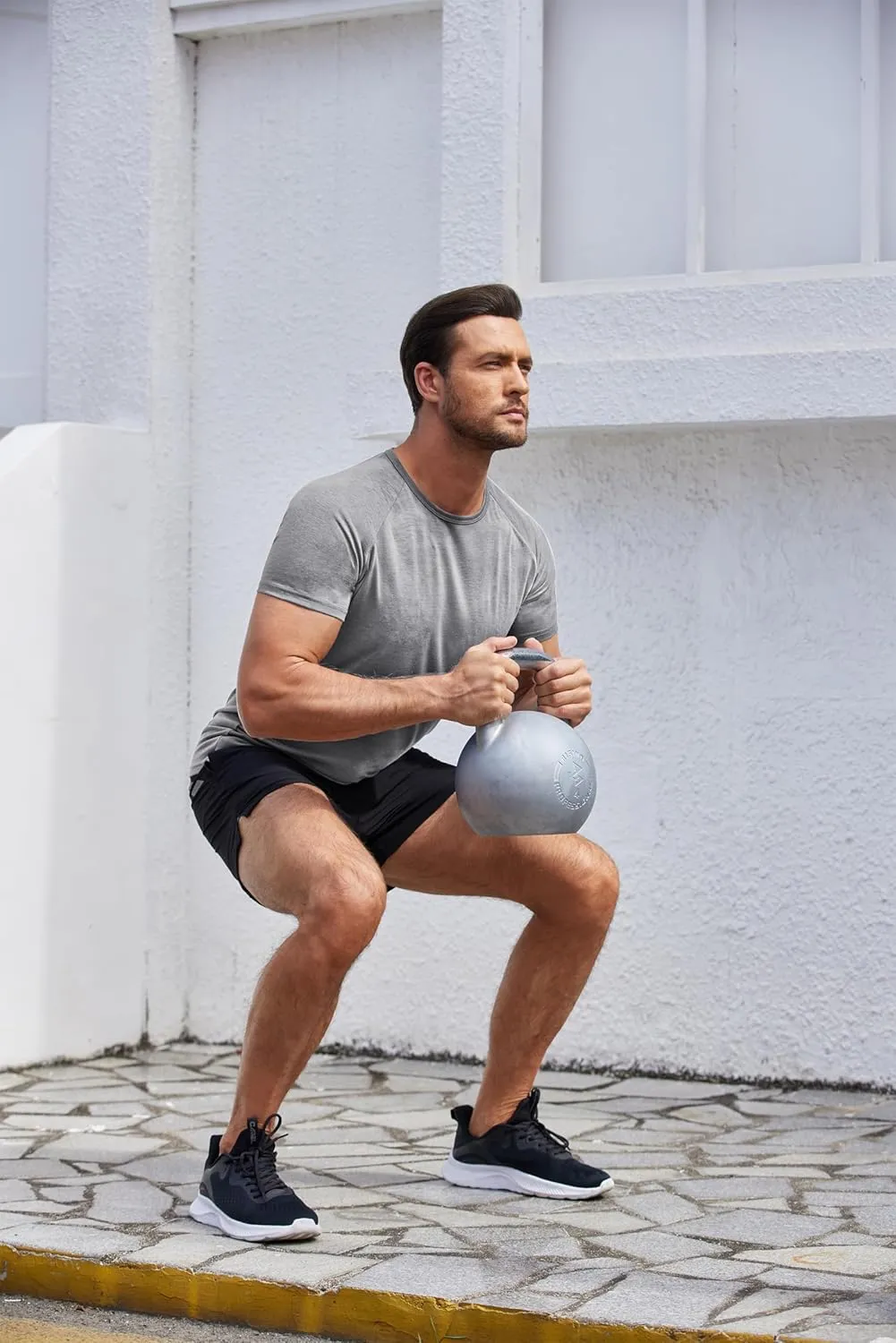 COOFANDY Men's 3 Pack Workout T Shirts Short Sleeve Gym Bodybuilding Muscle Shirt Base Layer Fitness Tee Tops