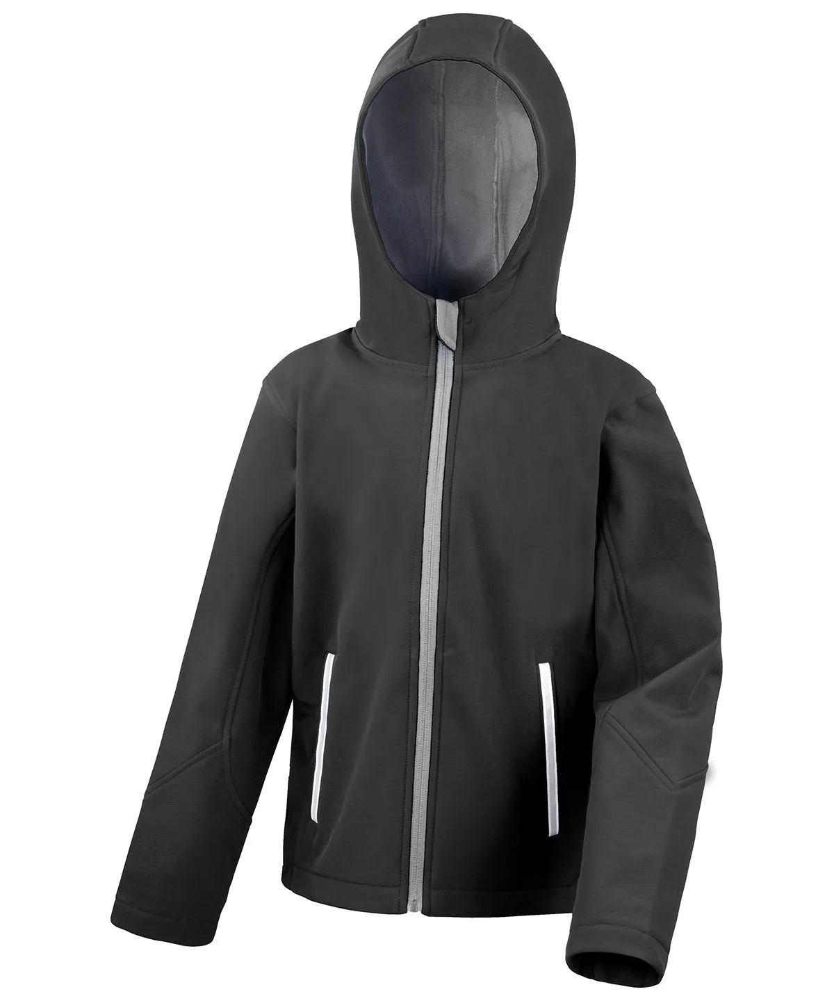 Core junior TX performance hooded softshell jacket | Black/Grey