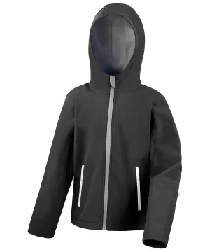 Core junior TX performance hooded softshell jacket | Black/Grey