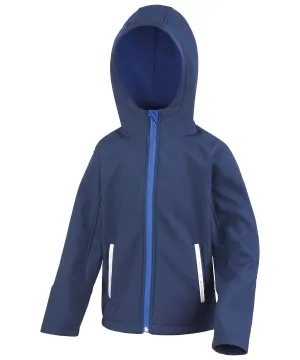 Core junior TX performance hooded softshell jacket | Navy/Royal