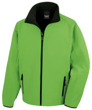 Core printable softshell jacket | Vivid Green/Black