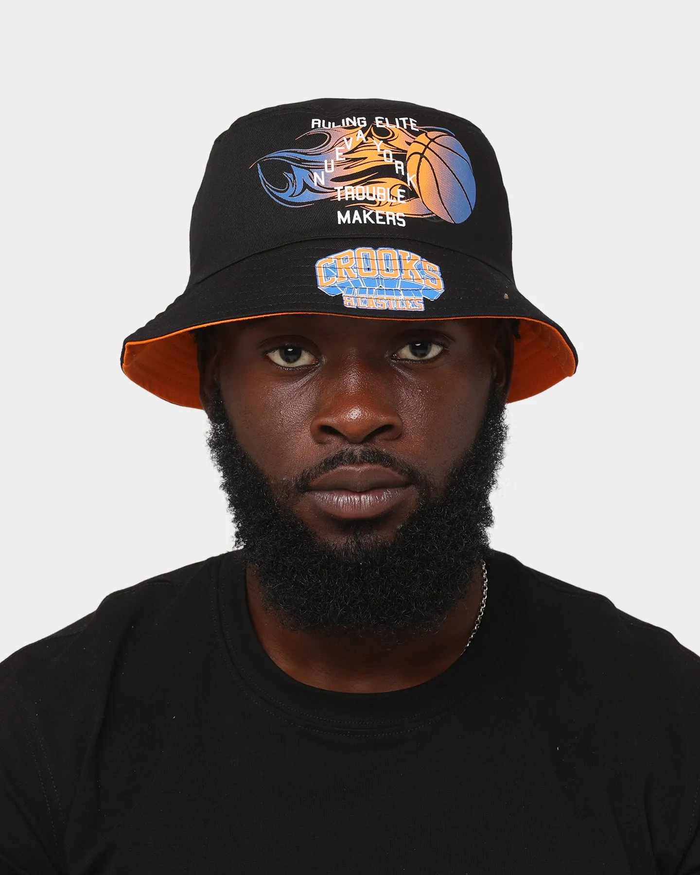 Crooks & Castles Reversible Bucket Hat Orange/Black