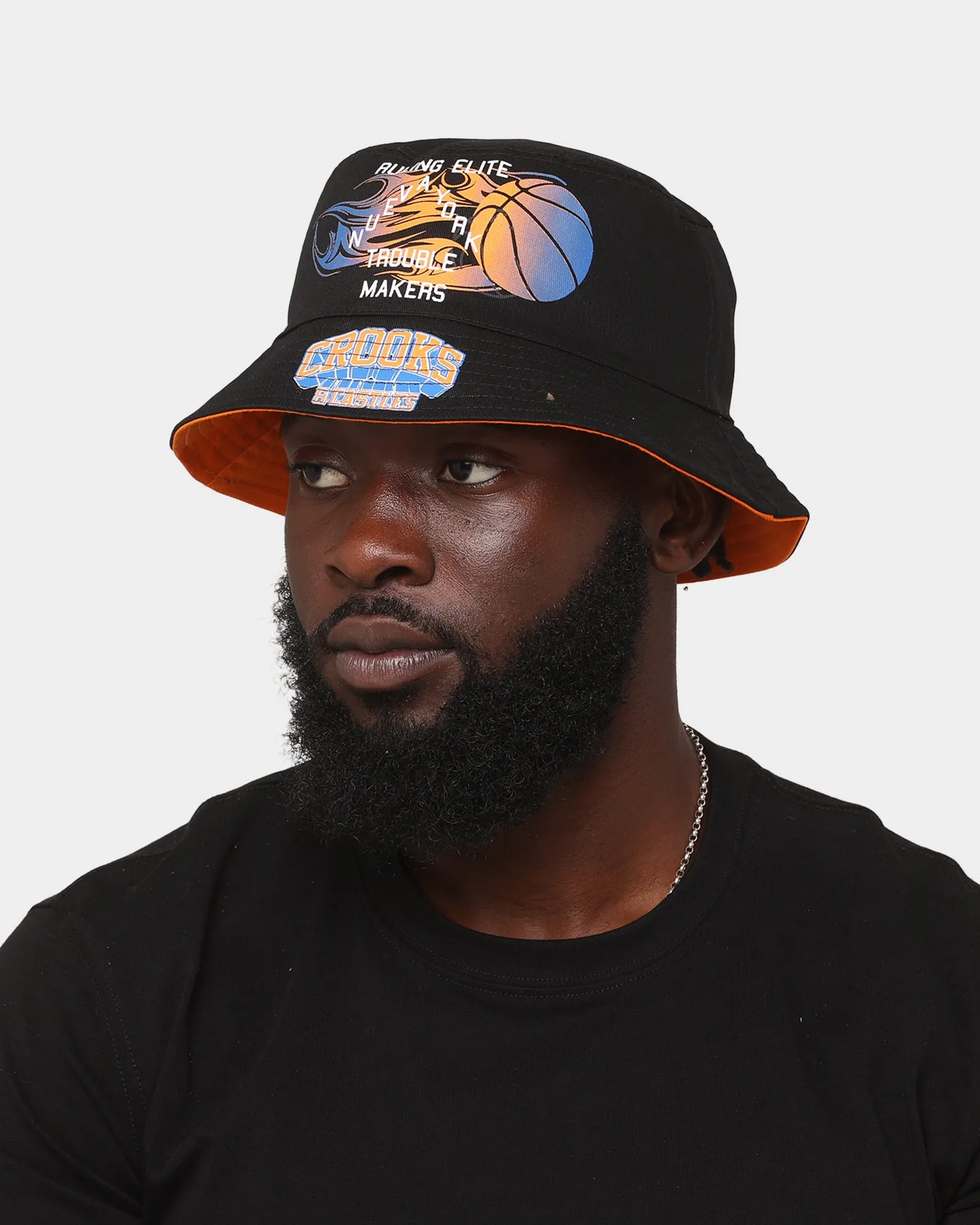 Crooks & Castles Reversible Bucket Hat Orange/Black