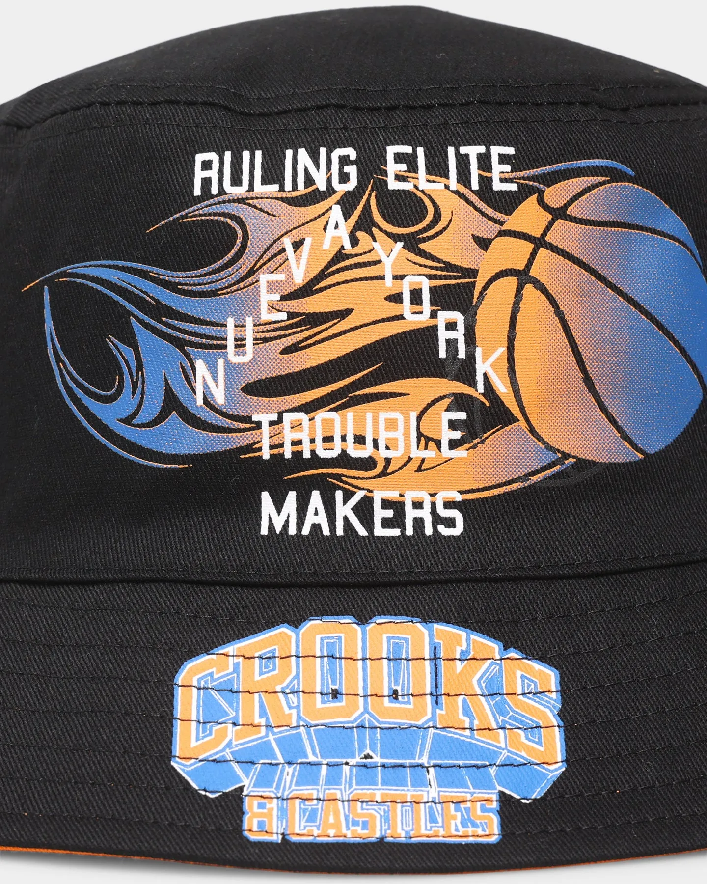 Crooks & Castles Reversible Bucket Hat Orange/Black