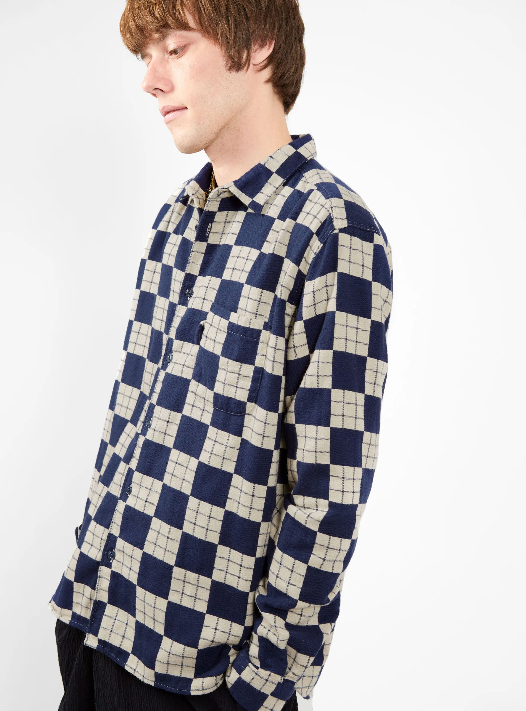 Curtis Shirt Navy & Ecru