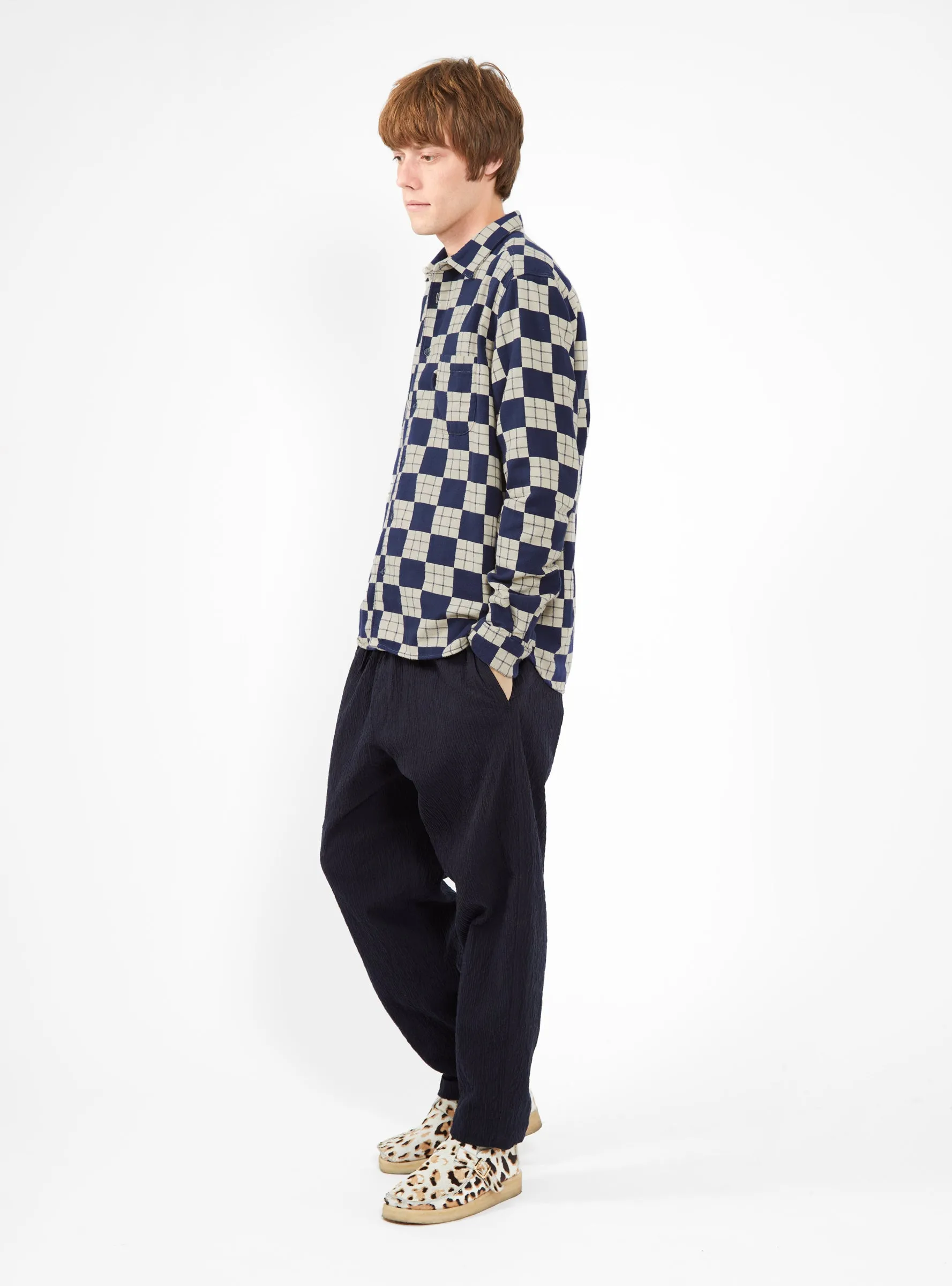Curtis Shirt Navy & Ecru