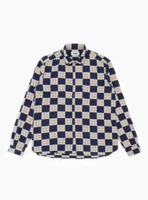 Curtis Shirt Navy & Ecru