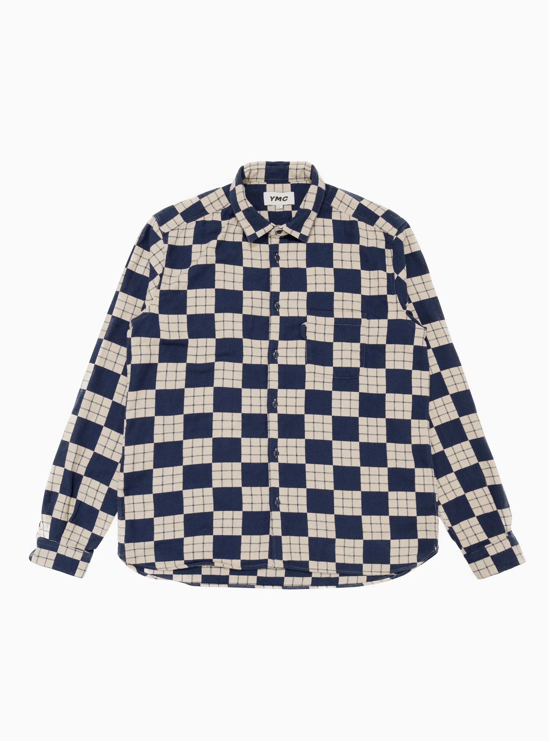 Curtis Shirt Navy & Ecru