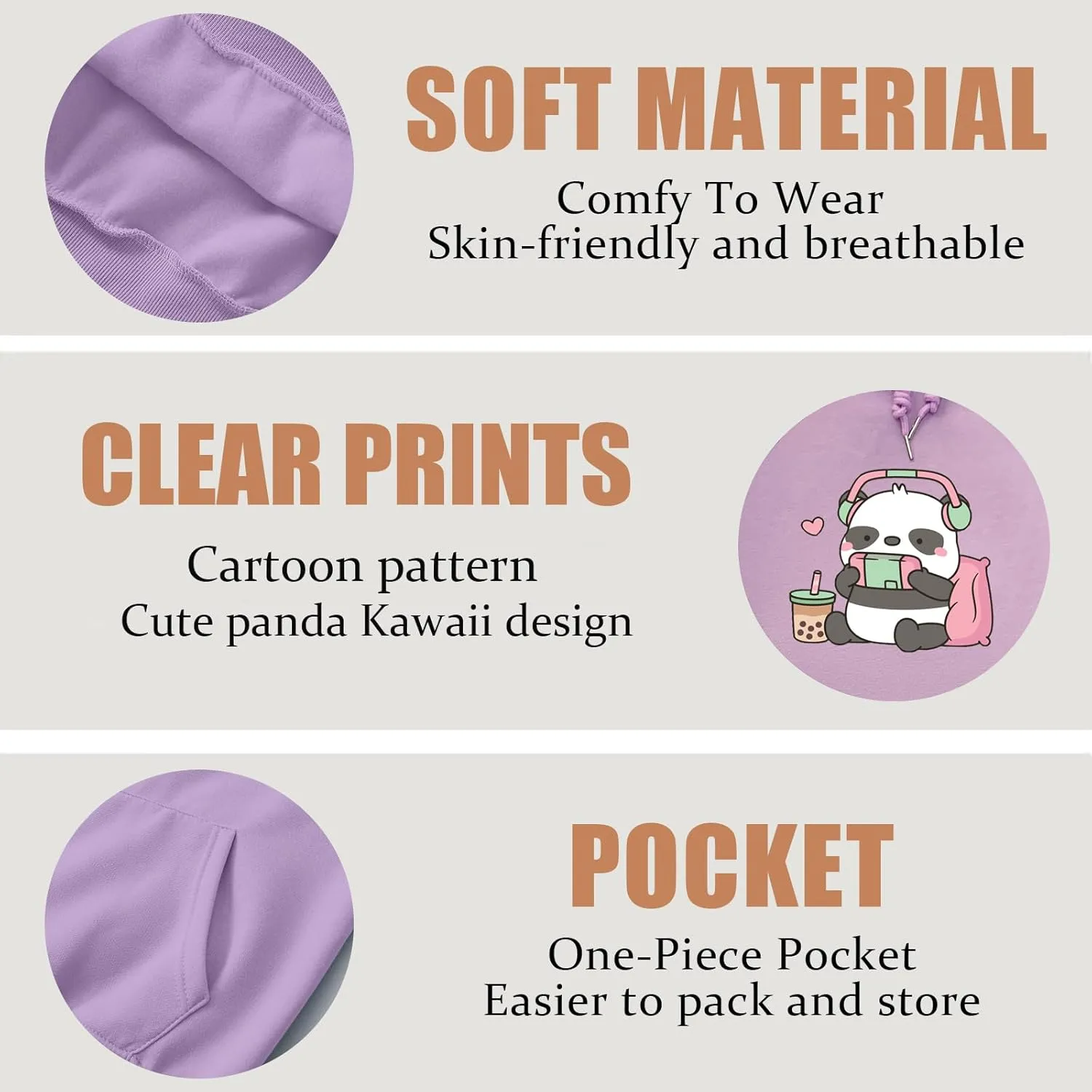 Cute Panda Graphic Oversized Hoodies for Teen Girls Kawaii Cartoon Sweatshirt Women Casual Cotton Fleece Pullover