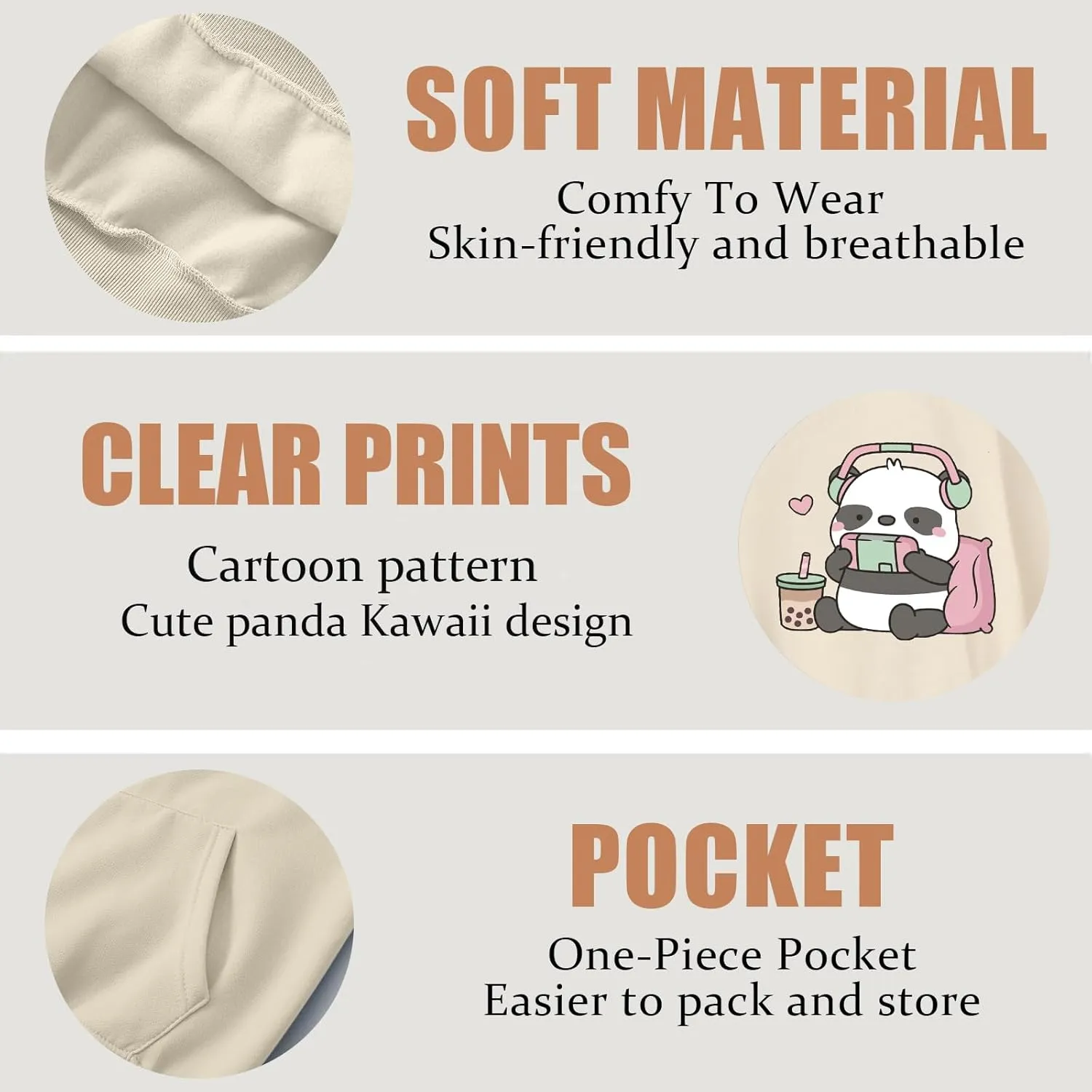 Cute Panda Graphic Oversized Hoodies for Teen Girls Kawaii Cartoon Sweatshirt Women Casual Cotton Fleece Pullover