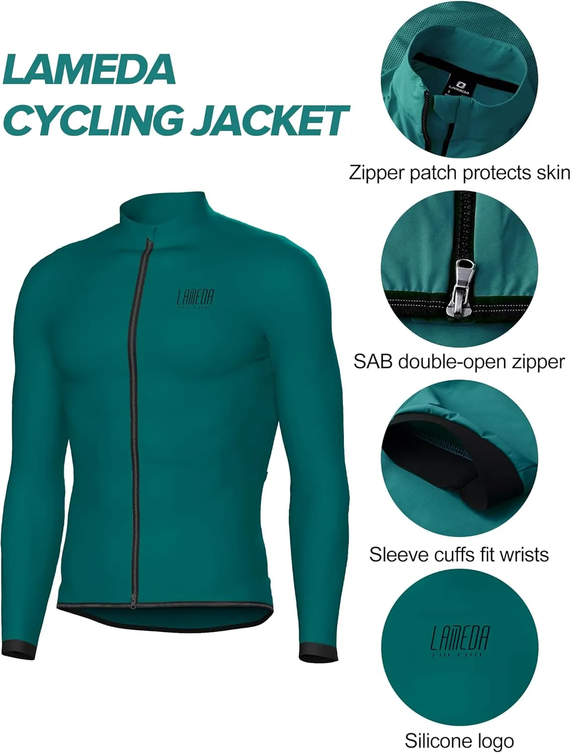 Cycling Jacket for Men Women, Windproof Lightweight Packable Cycling Windbreaker Bicycle Clothing Jacket