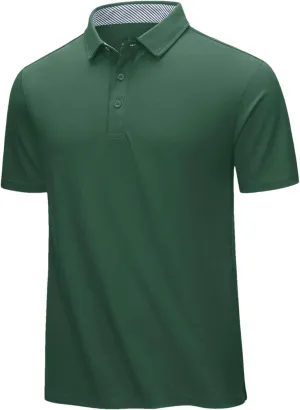 Dcvmvmn Mens Summer Cotton Blend Golf Polos Shirts Work T-Shirts Quick Dry Casual Short Sleeve Tops Tee