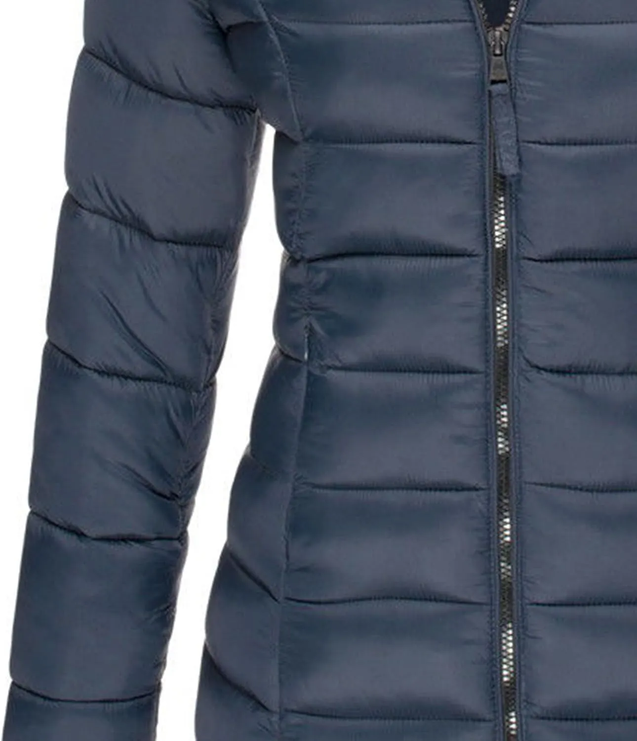 DGHM-JLMY 2 Pack Women's Warm Mid Long Down Jacket Quilted Lightweight Puffer Jacket Packable Hooded Slim Fit Puffer Coat