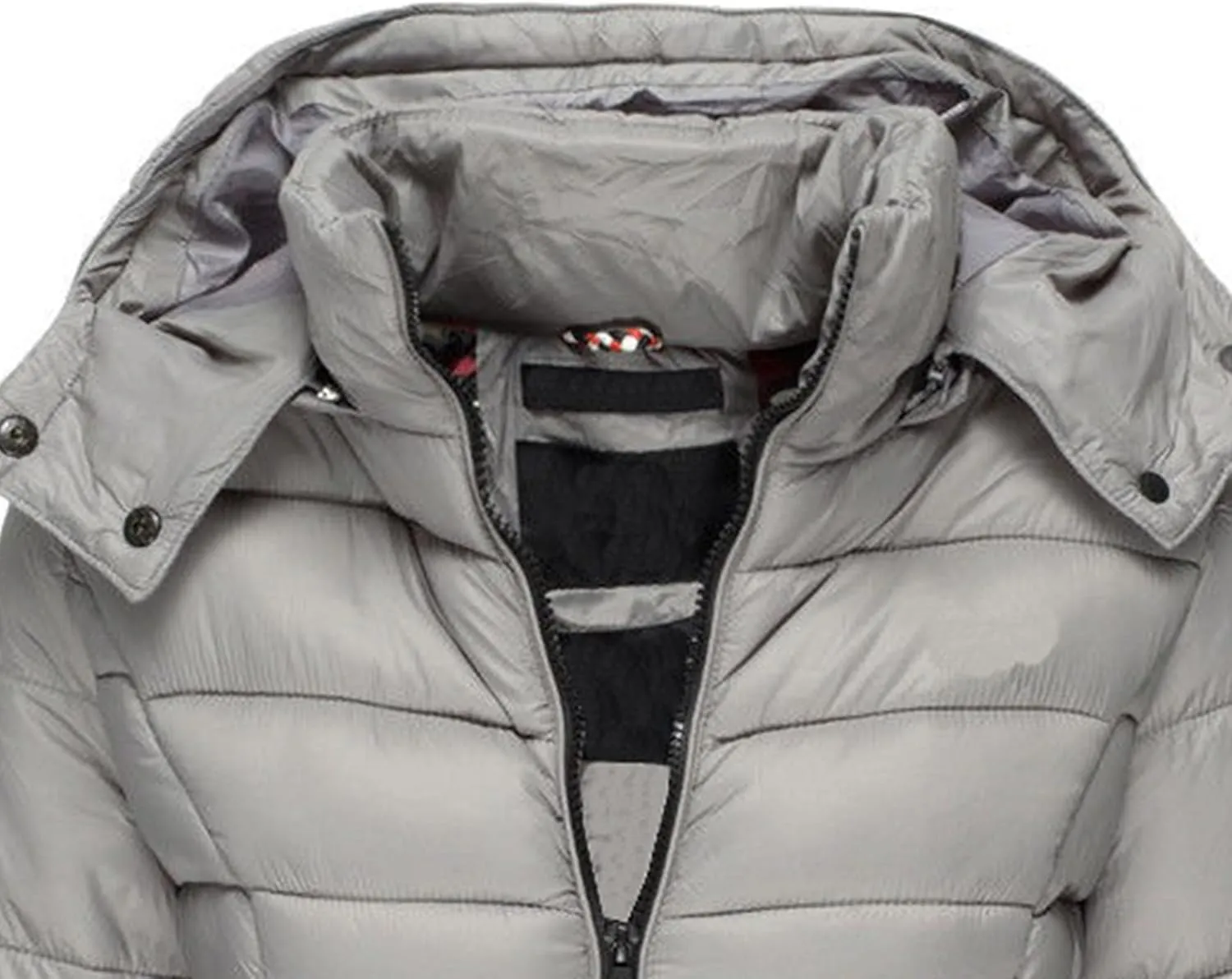 DGHM-JLMY 2 Pack Women's Warm Mid Long Down Jacket Quilted Lightweight Puffer Jacket Packable Hooded Slim Fit Puffer Coat