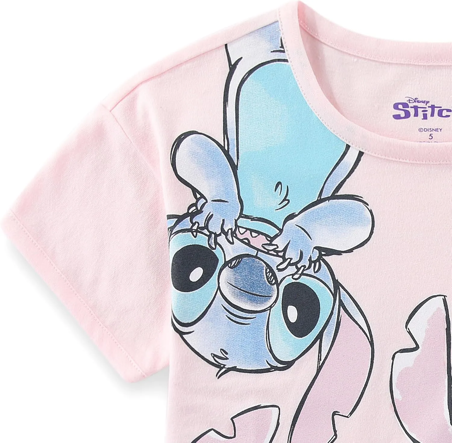 Disney Lilo & Stitch Girls Short Sleeve T-Shirt and Shorts Set for Little and Big Kids