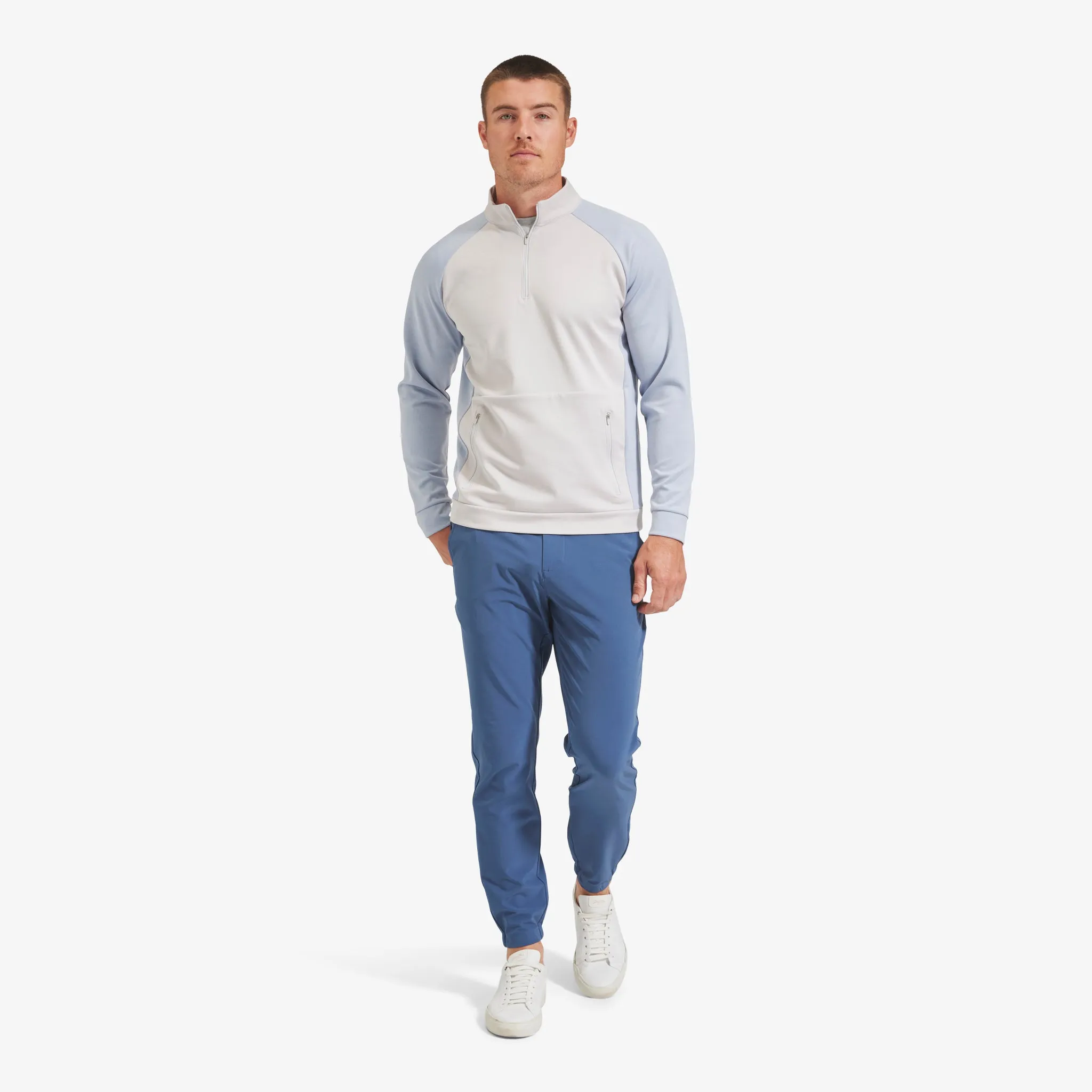 Dusty Blue and Micro Chip Colorblock